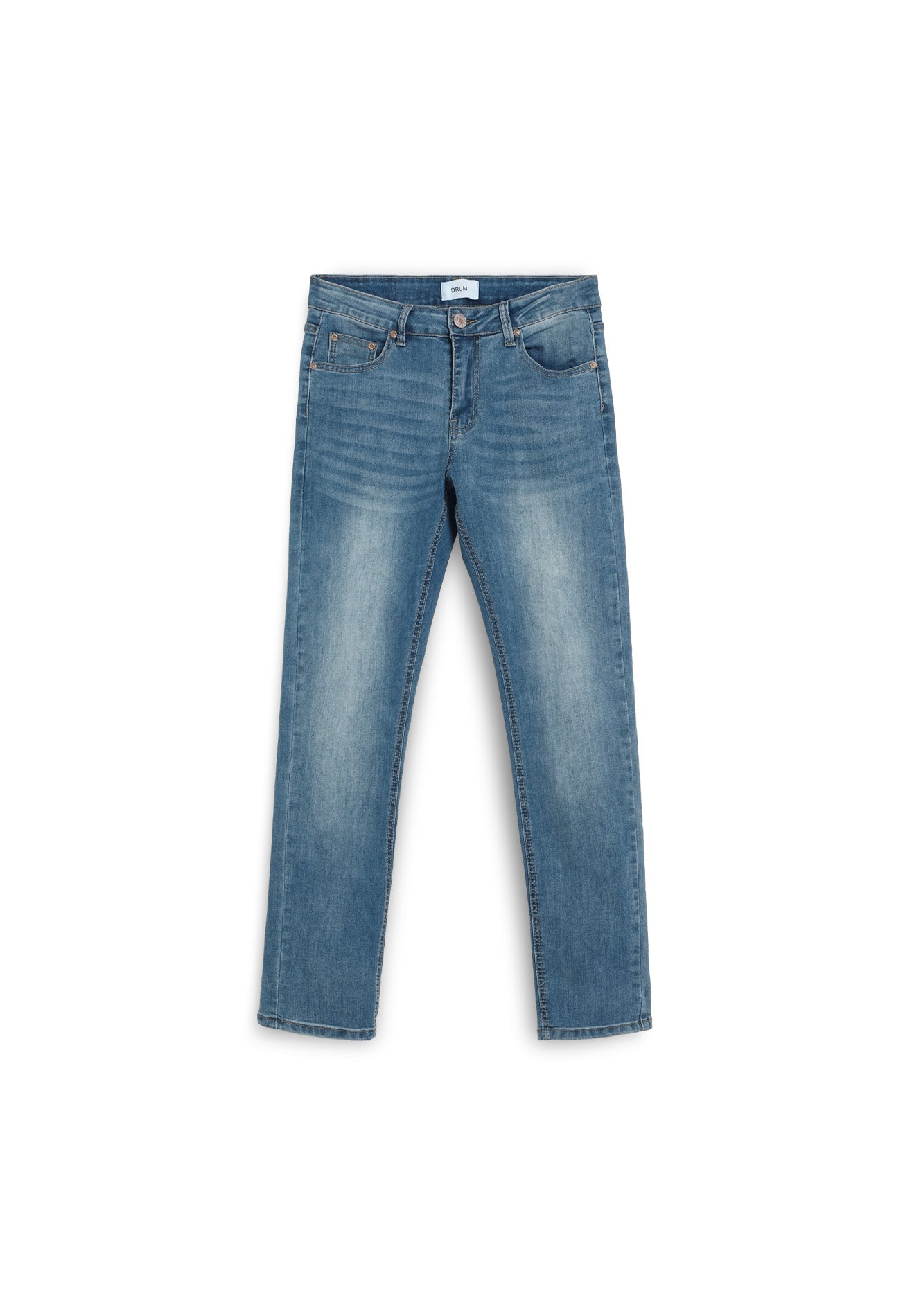 Washed Details Skinny Fit Jeans- Dark Blue